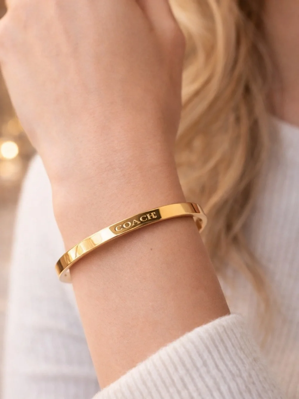 Coach Gold Tone Bangle Bracelet ✨ - Picture 4 of 5
